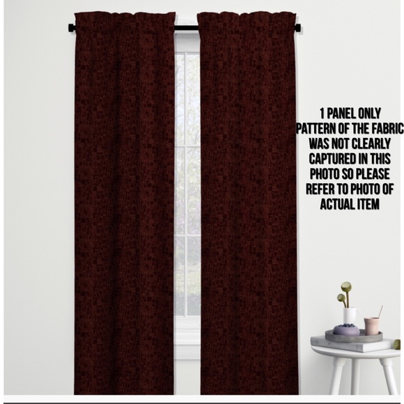 🎉 3/$20 Made in 🇨🇦 Harleigh Wine Drapery Panel- 1 panel only - Picture 4 of 4